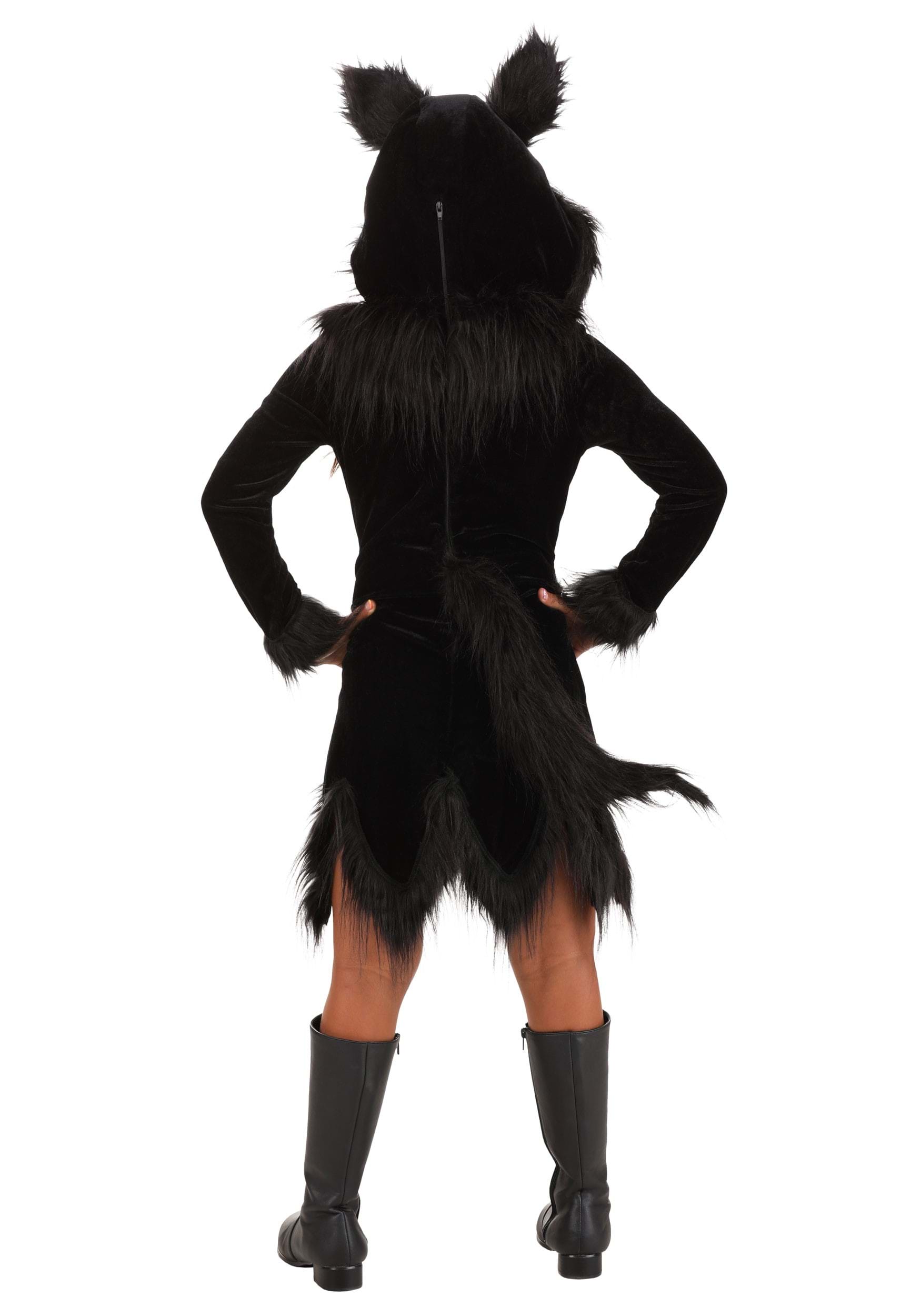 Black Wolf Girl's Costume