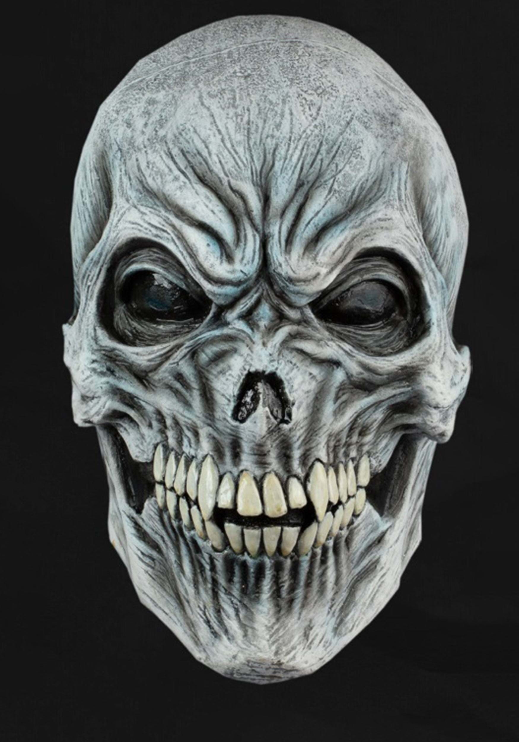 HALLOWEEN ADULT FEARSOME FACES FLAME  SKULL MASK PROP 