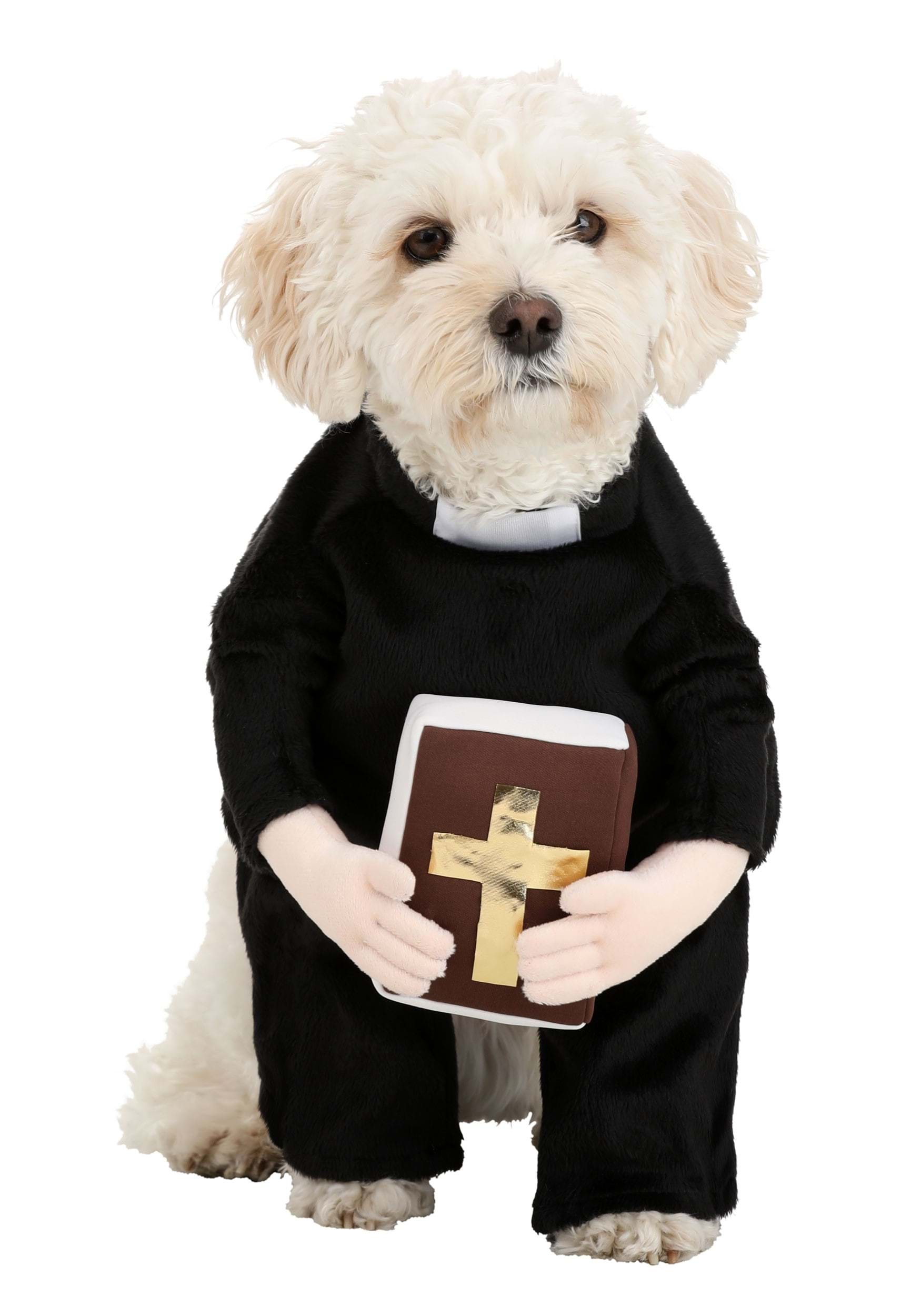 Disfraz de sacerdote para perros Multicolor