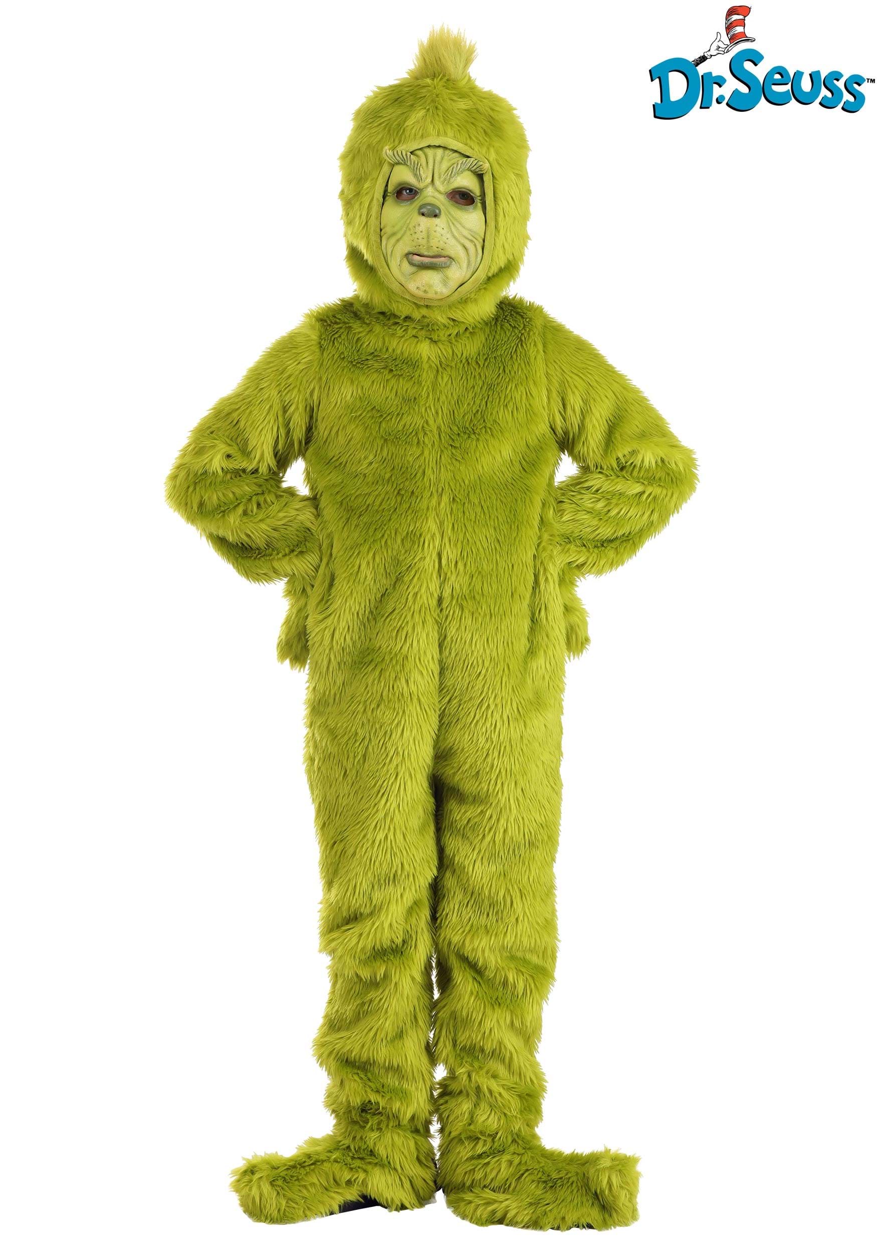 Feasibility technical Soon Dr. Seuss Grinch Open Face Kid's Costume