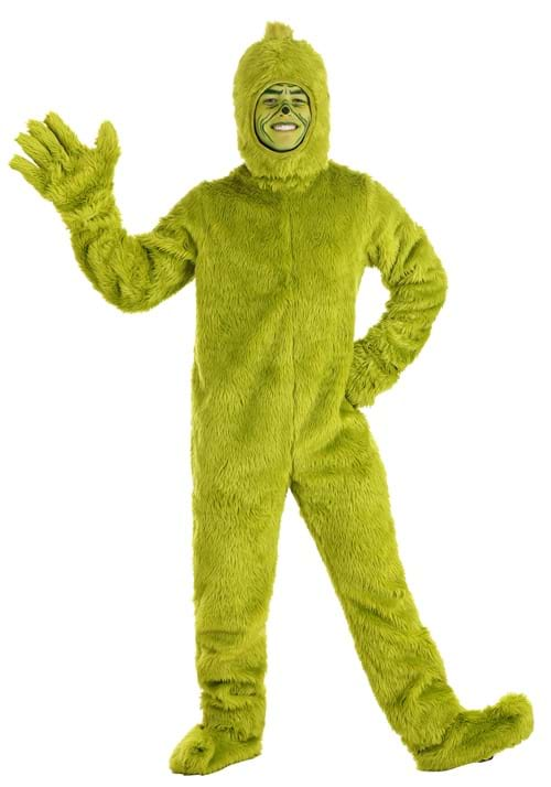 Dr. Seuss Open Face Grinch Costume | Adult Grinch Costumes