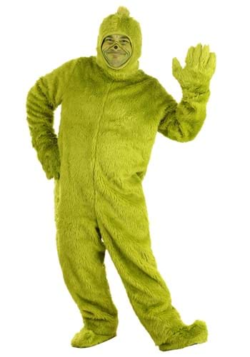 Plus Size Dr. Seuss The Grinch Open Face Costume