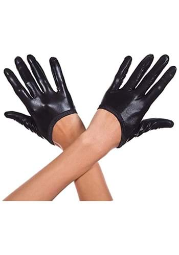 Black Cropped Gloves