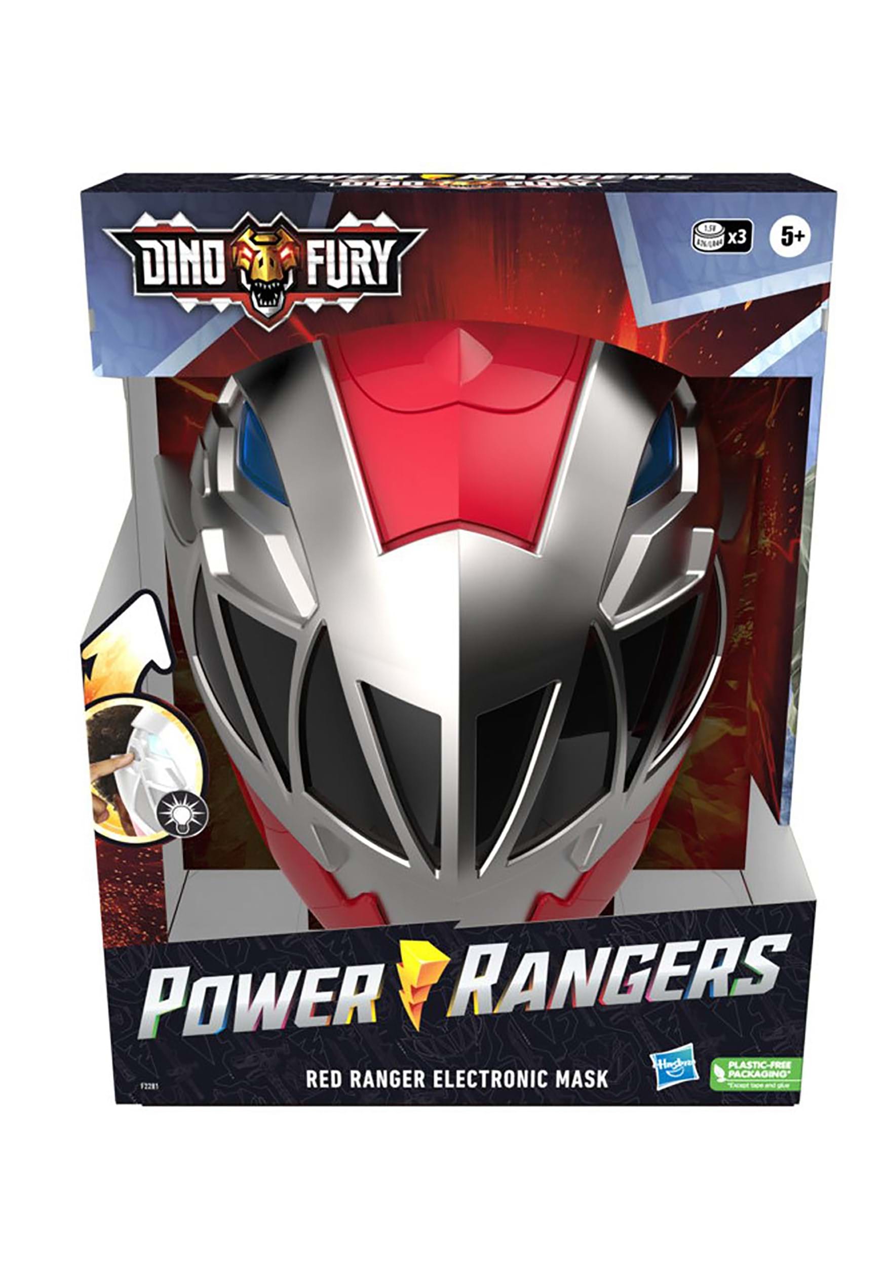 Power Rangers Dino Fury Red Ranger Battle Mask from Hasbro
