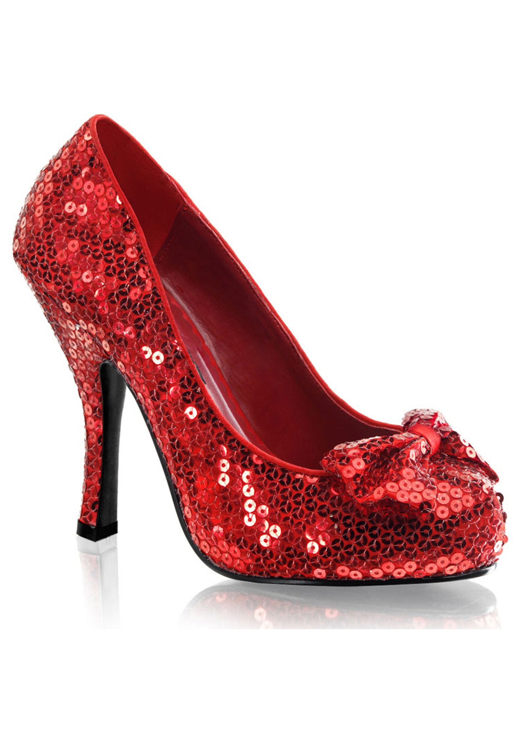 red glitter slippers