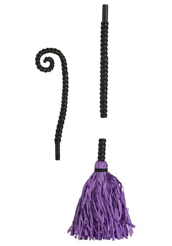 Purple Swirl Witch Costume Broom | Witch Accessories
