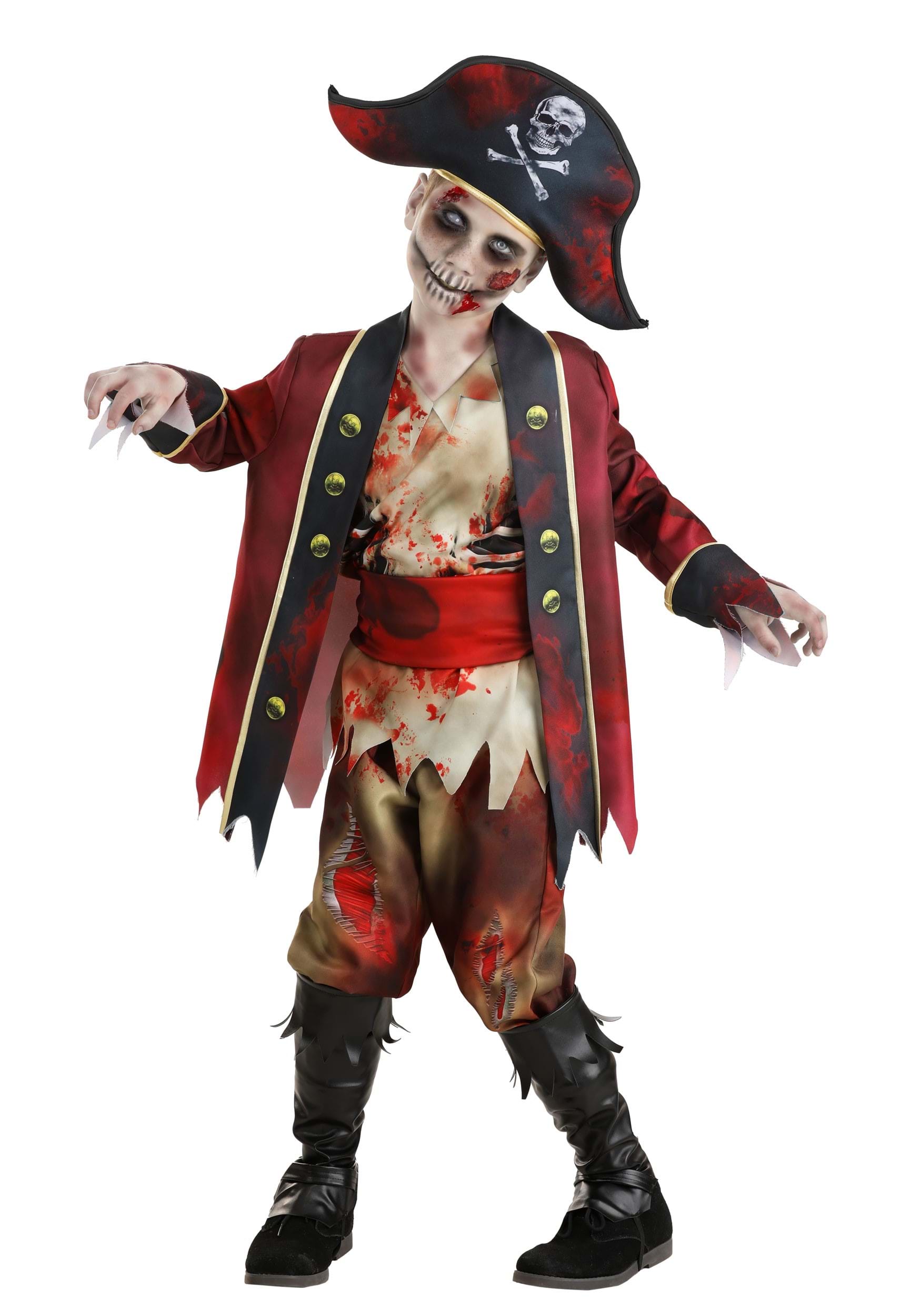 Déguisement enfant Halloween costume pirate zombie 4/6 ans