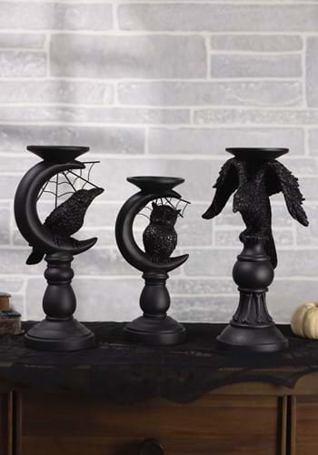 Set of 3 Black Matte Candleholders Decoration | Table Decorations