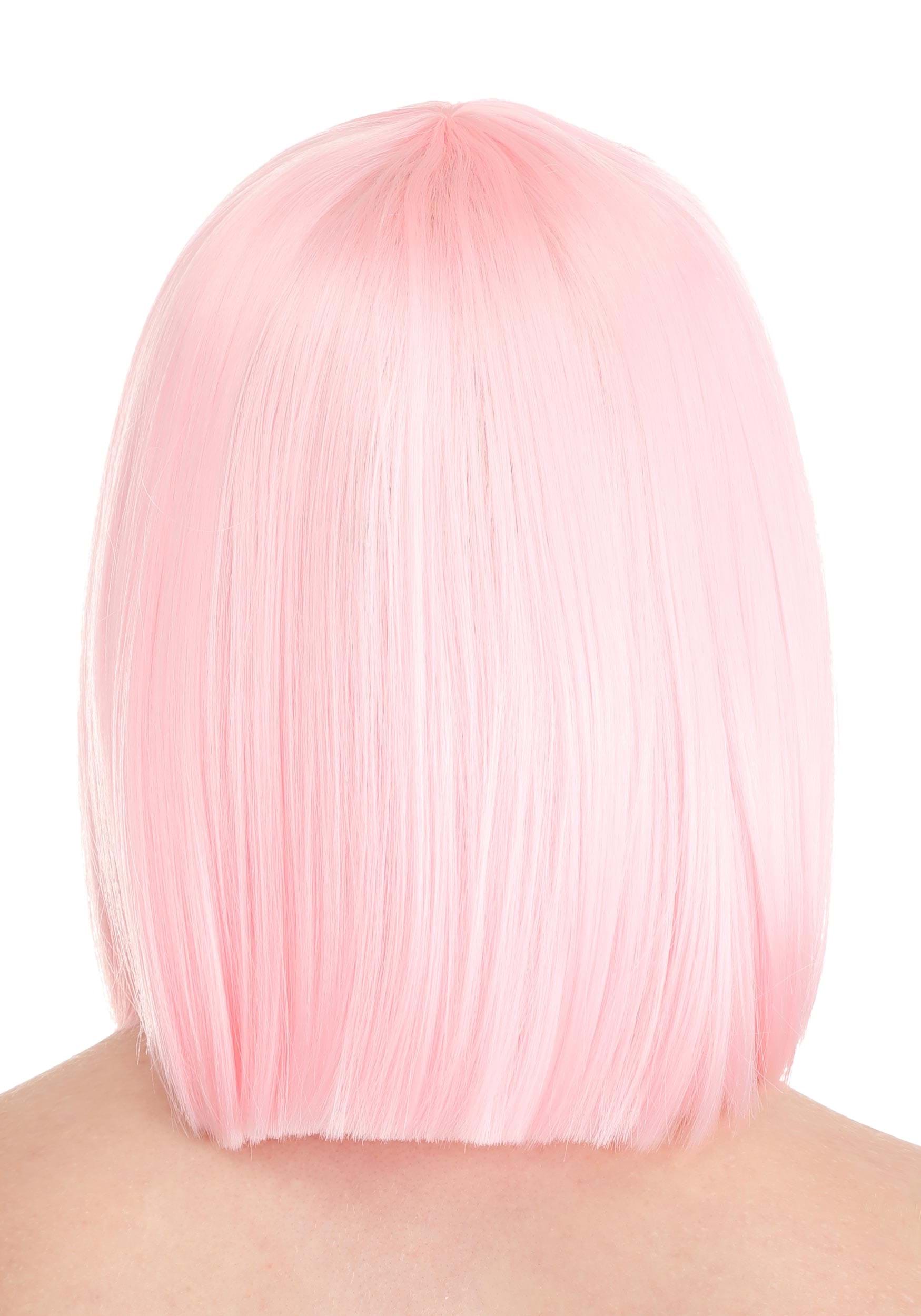 Adult Light Pink Bob Wig