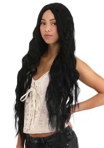 Deep Black Long Wavy Costume Women's Wig | Black Wigs