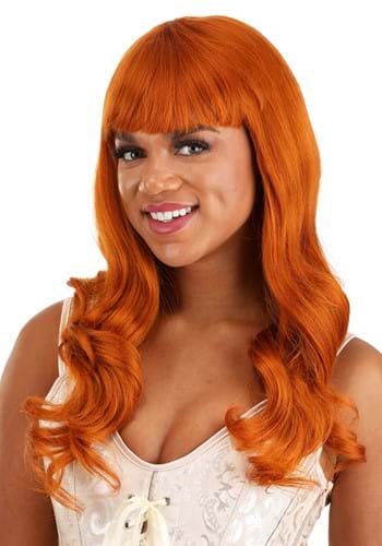 Rich Orange Long Wavy Women's Wig | Costume Wigs