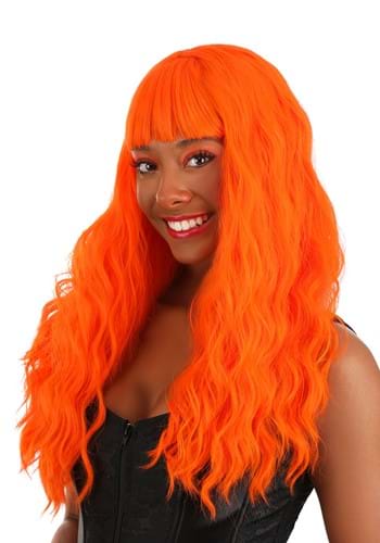 Fiery Orange Long Wavy Women's Wig