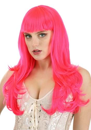 Hot Pink Long Wavy Women's Wig