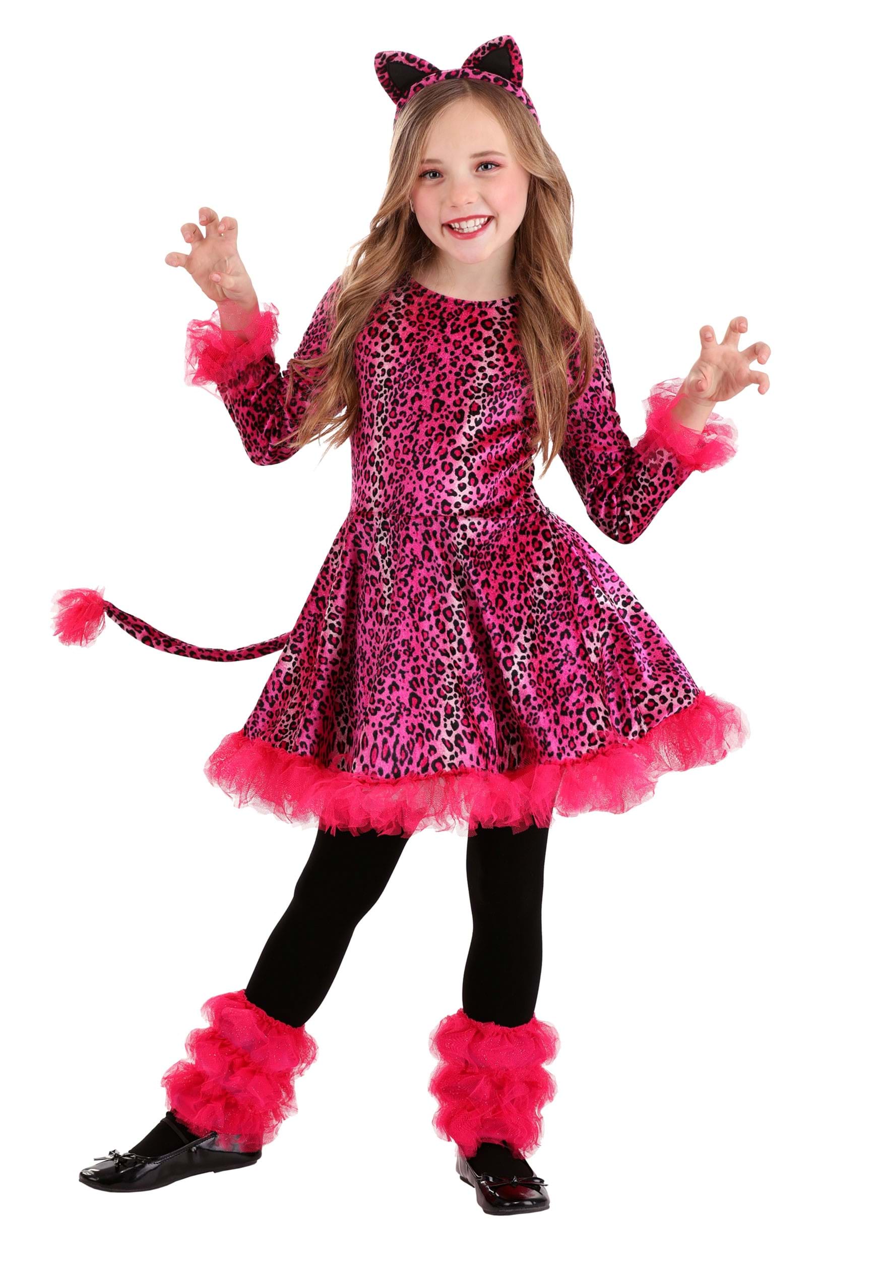 Prancing Pink Leopard Girl's Costume