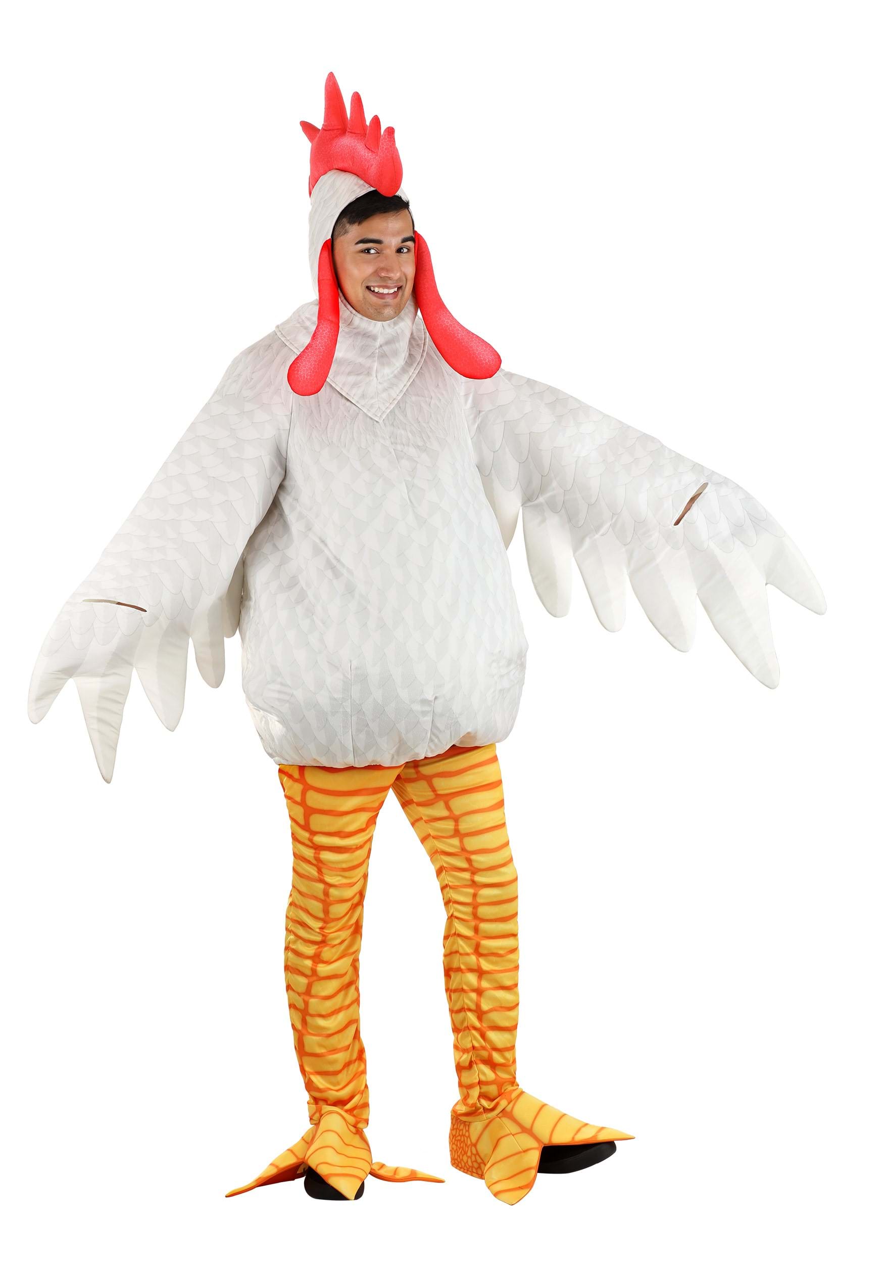 thumbnail image 2 of Men's Adult Chicken/Rooster Costume - One Size Fits Most Fancy Dress Outfit For Stag Do, Christmas, Parties 2 of 5