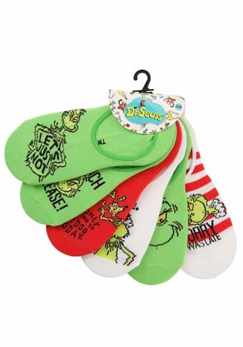 6-Pack Dr. Seuss Grinch No-Show Socks