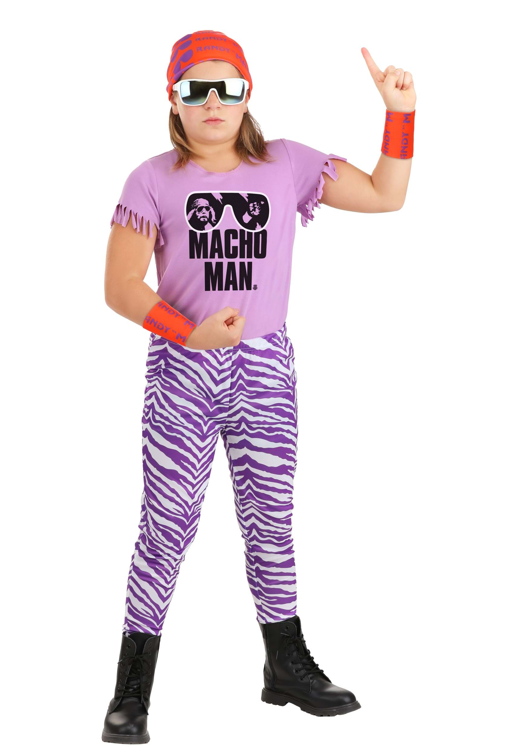 Photos - Fancy Dress WWE FUN Costumes  Macho Man Madness Costume For Kids Purple/White 