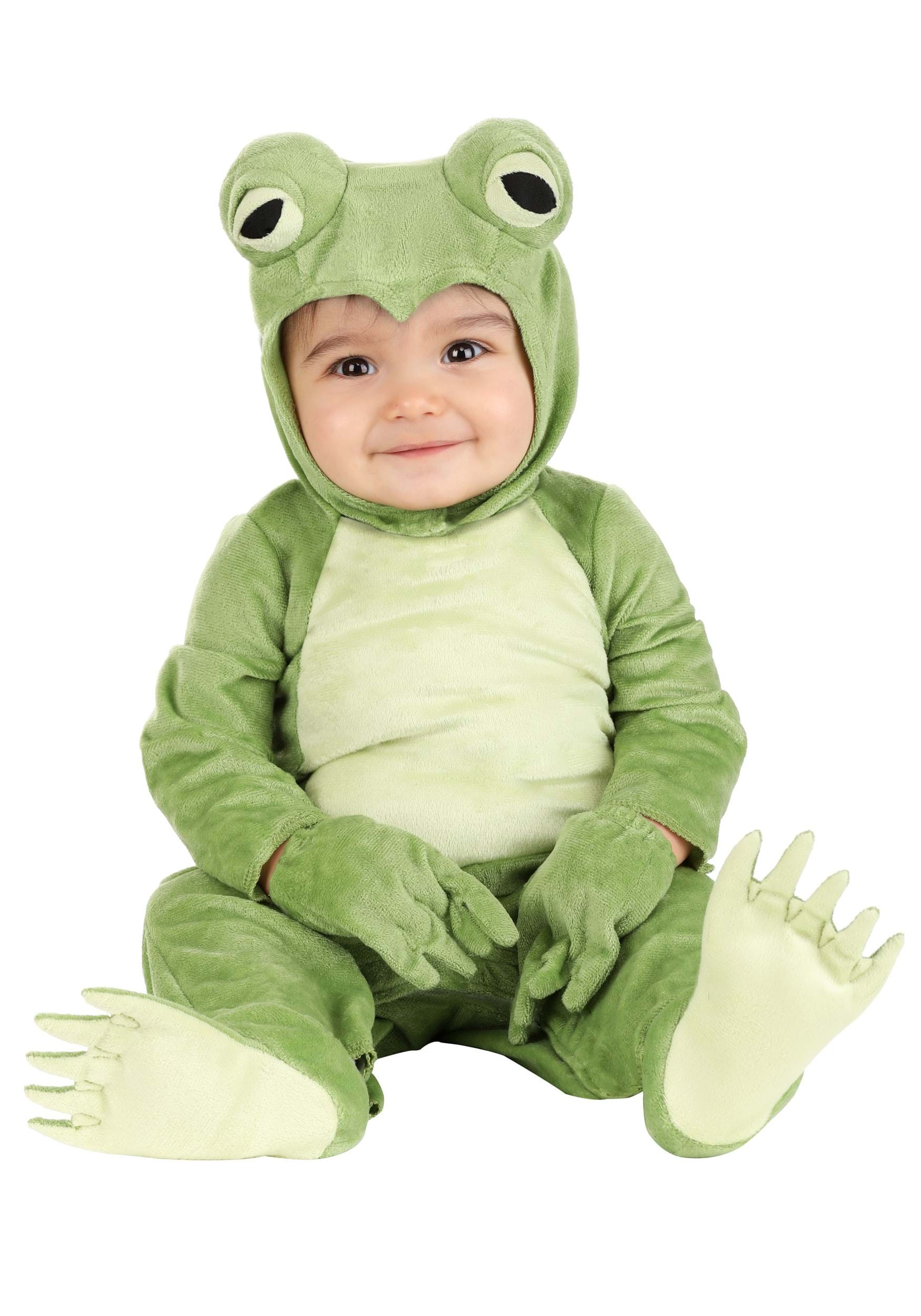 Photos - Fancy Dress Deluxe FUN Costumes  Frog Infant Costume | Infant Animal Costumes Green/ 