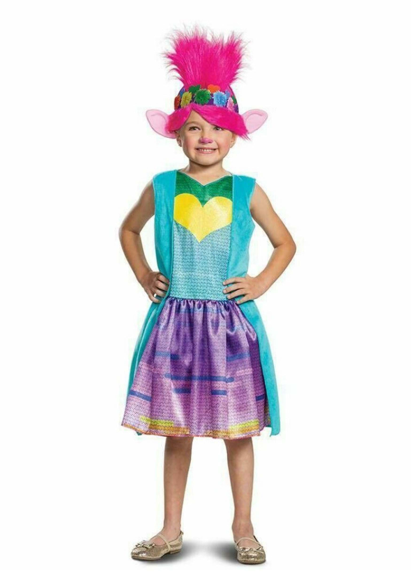 Trolls Princess Poppy Costume World Tour para niños Multicolor