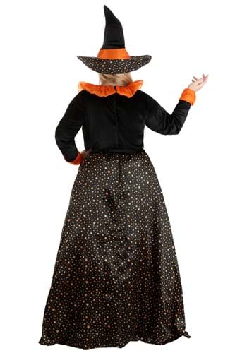 Plus Size Sparkling Orange Witch Women's Costume