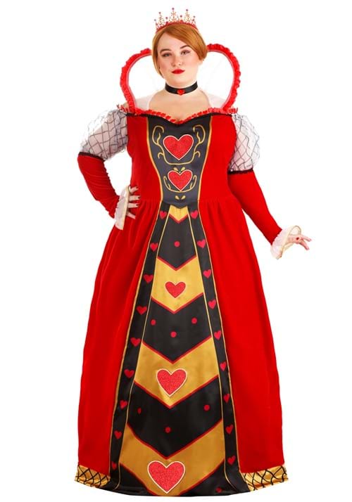 Women's Premium Queen of Hearts Plus Size Costume