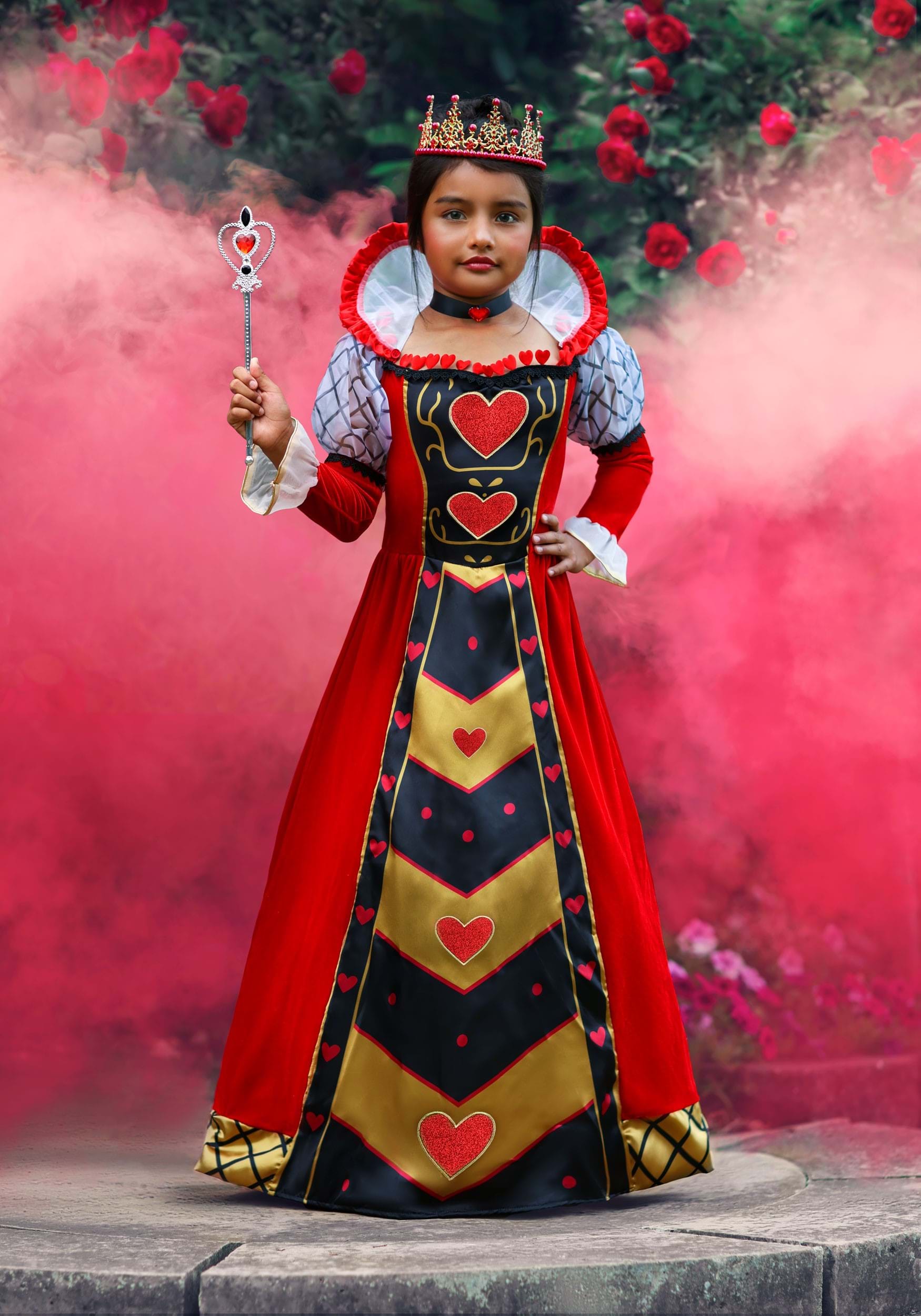 Girl's Premium Queen of Hearts Costume