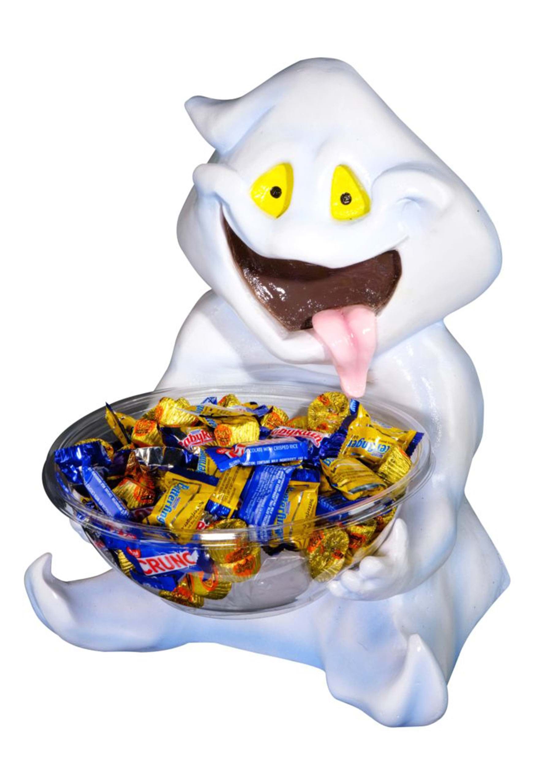 Photos - Other interior and decor Rubies Costume Co. Inc Ghostly Candy Bowl Holder Decoration White/Yell 