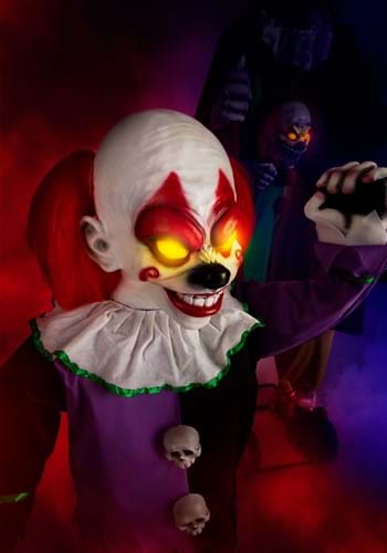 4FT Little Killer Clown Animatronic Prop Decoration | Evil Clown Decorations
