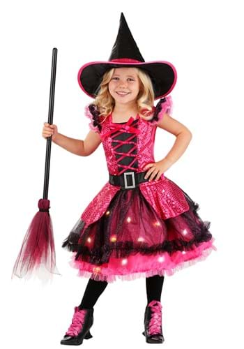 Girls Pink Light Up Witch-2