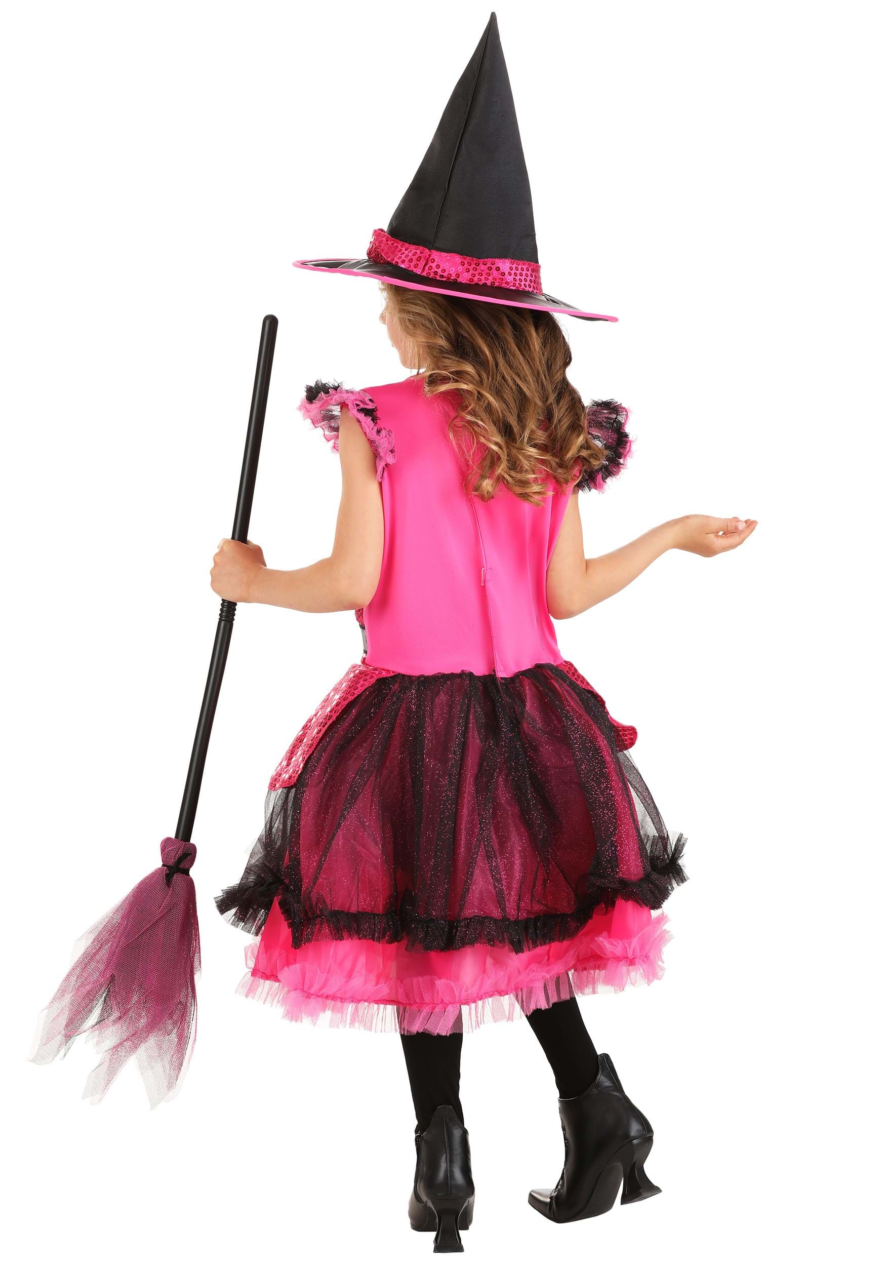 Pink Light Up Witch For Girls