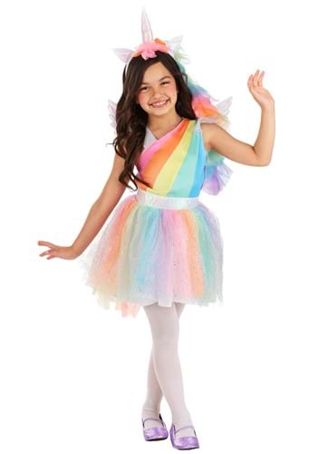 Girls Toddler Rainbow Unicorn Costume