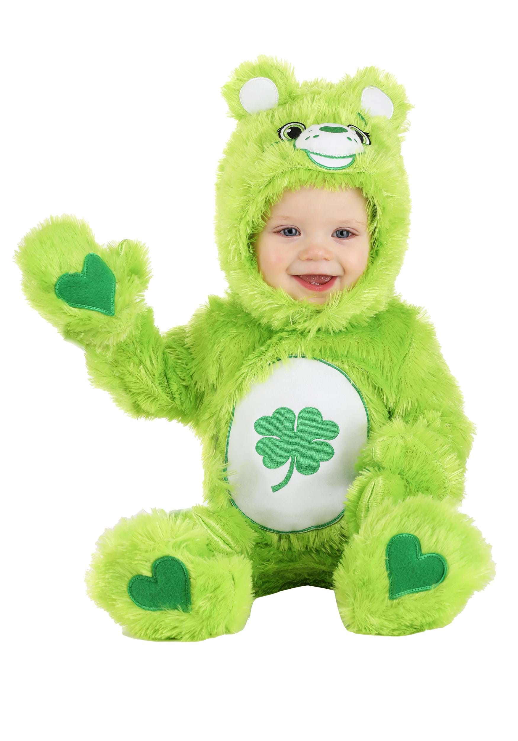 Photos - Fancy Dress GoodLuck FUN Costumes Good Luck Bear Infant Costume Green/White 