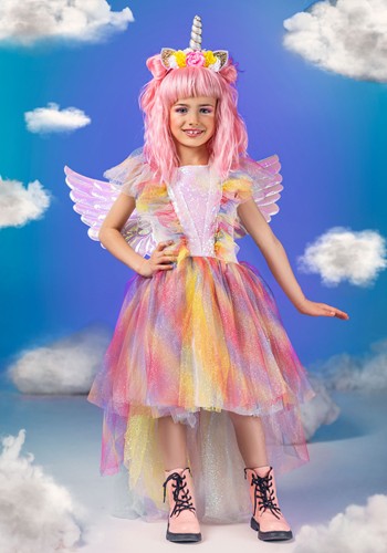 Girl's Winged Unicorn Deluxe Costume | Unicorn Costumes