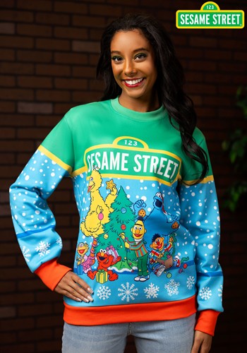 Sesame Street Adult Christmas Sweatshirt