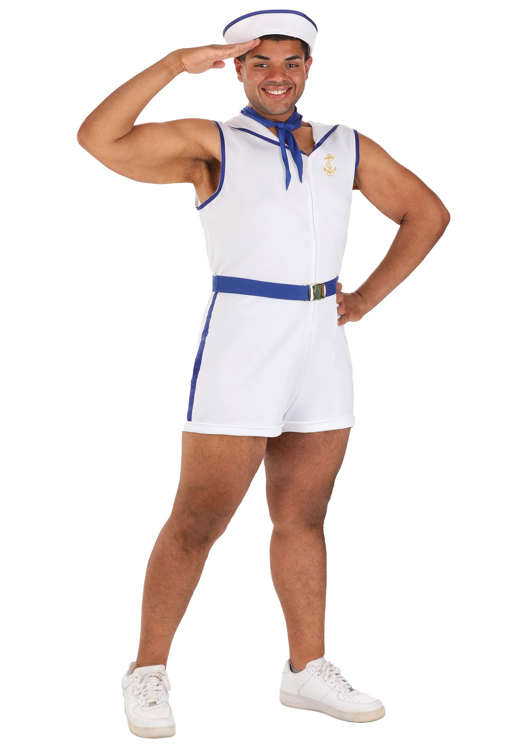 Photos - Fancy Dress FUN Costumes Plus Size Sunbathing Sailor Men's Costume | Sailor Costumes B