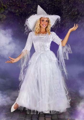 Womens White Witch Costume Dress-2