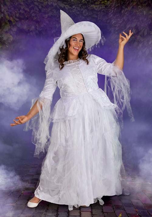 Womens White Witch Plus Size Costume-2