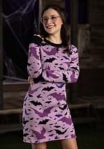 Adult Black and Purple Bats Sweater Dress Alt 2