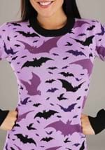 Black and Purple Bats Sweater Dress for Women Alt 3