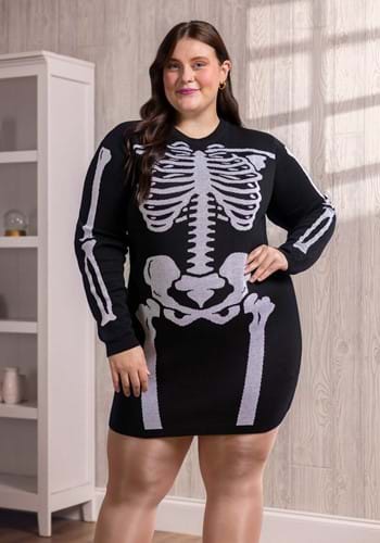 Skeleton Sweater Dress for Women | Halloween Sweaters