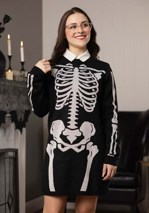 Skeleton Sweater Dress for Women