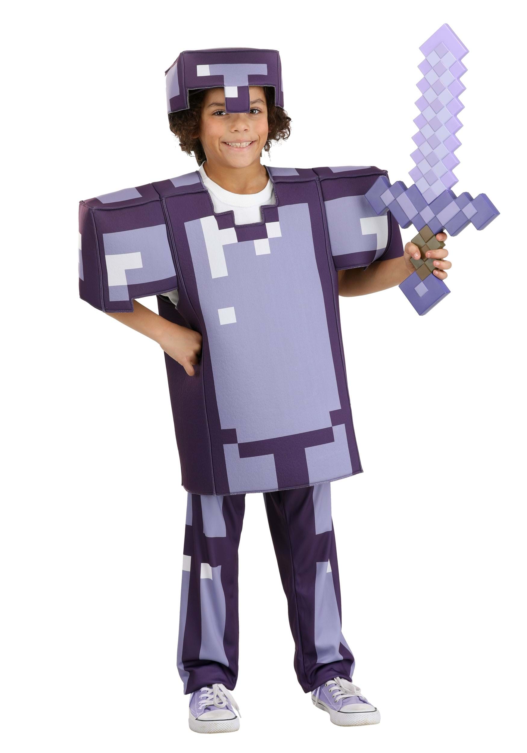 Disguise Minecraft Netherite Armor Childrens Unisex Video Game Halloween  Costume