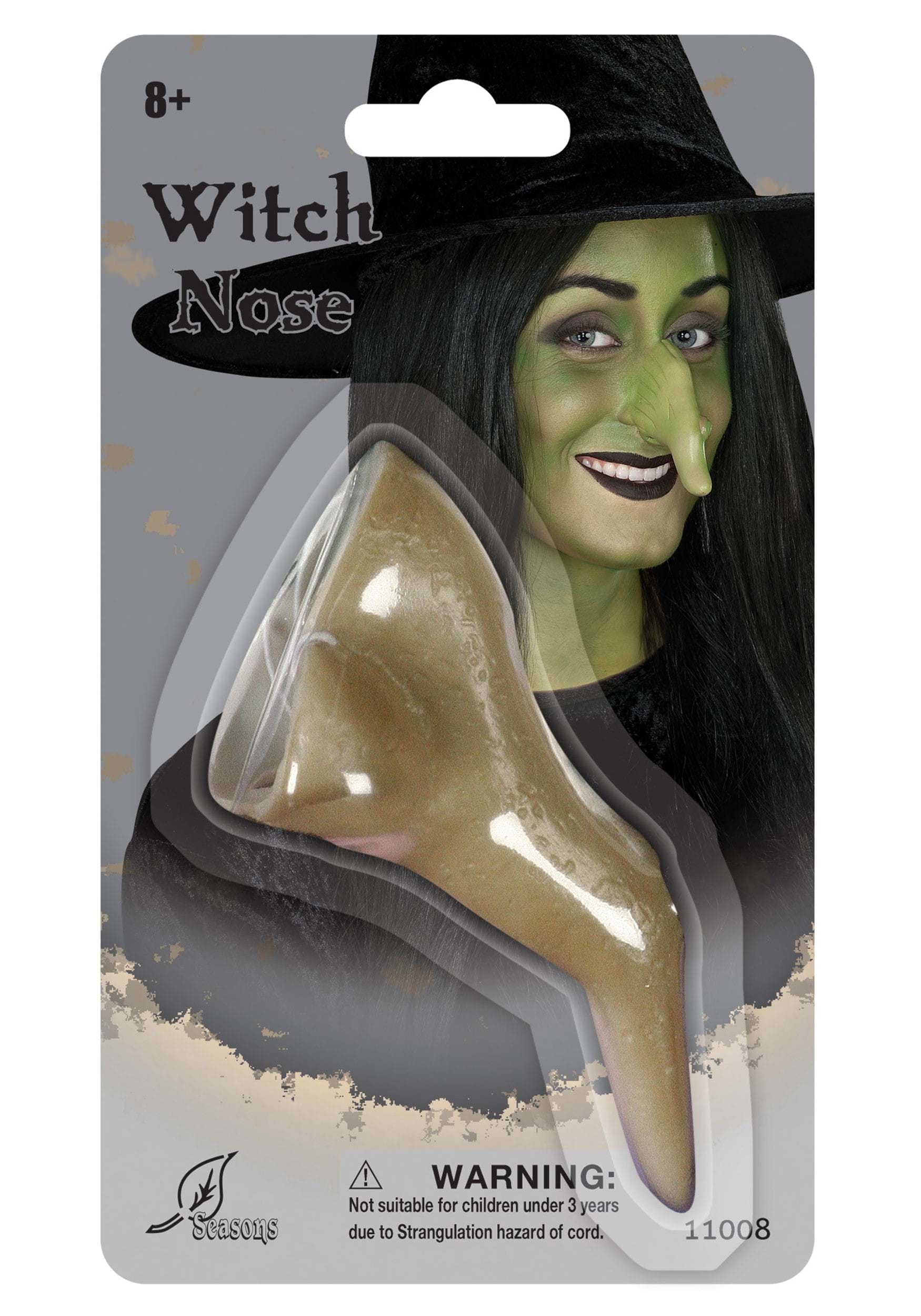 WITCH NOSE WART HALLOWEEN FANCY DRESS ACCESSORY FAKE WITCHES NOSE ON ELASTIC