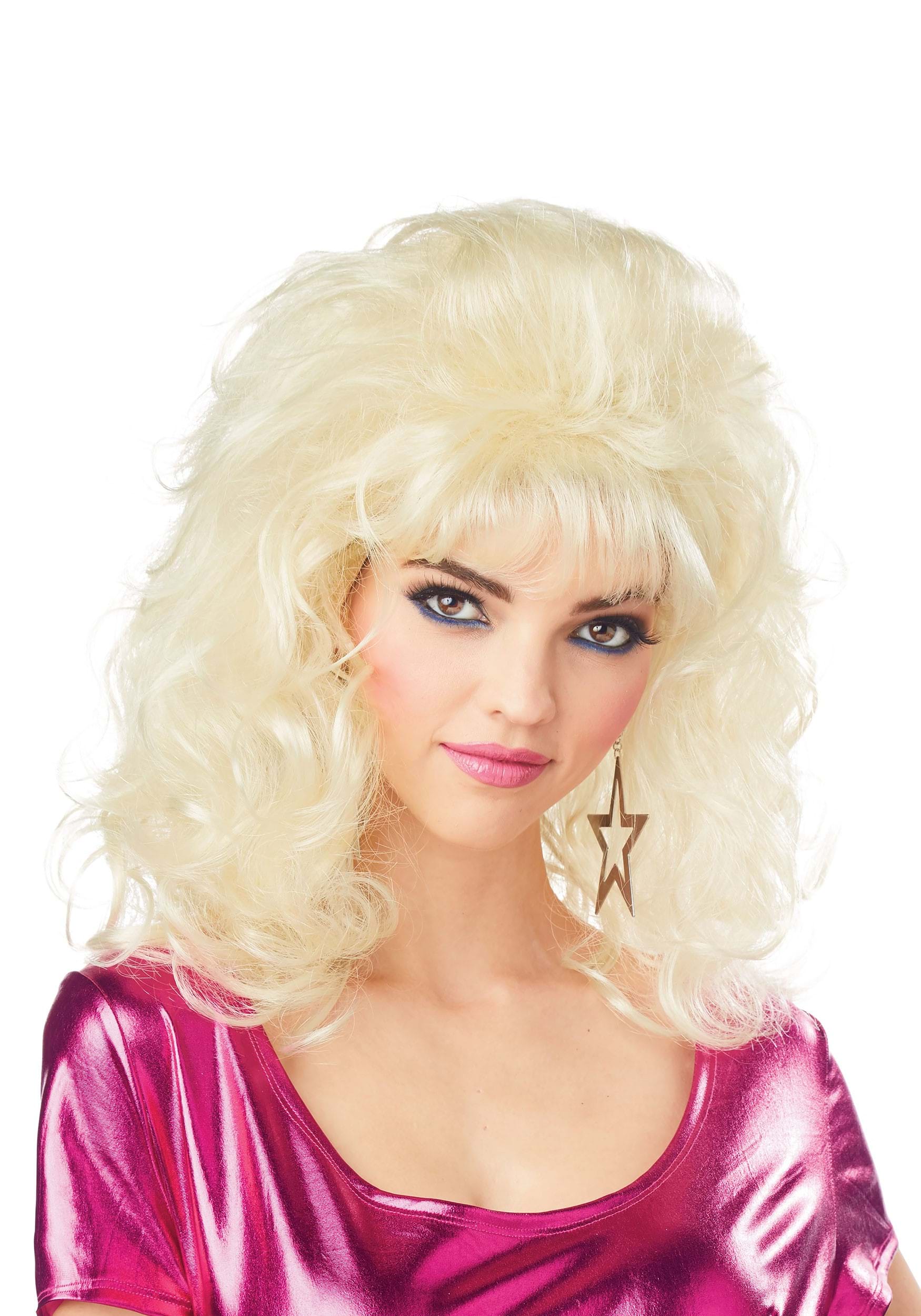 80's Big Hair Blonde Women's Wig