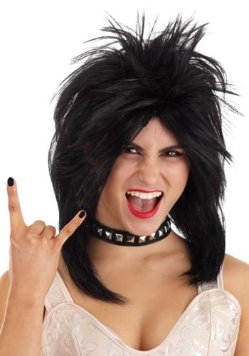 Heavy Metal Rocker Women s Black Wig