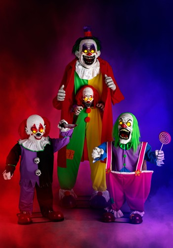 4FT Crazy Evil Killer Clown Animatronic Prop Decoration | Evil Clown Decorations