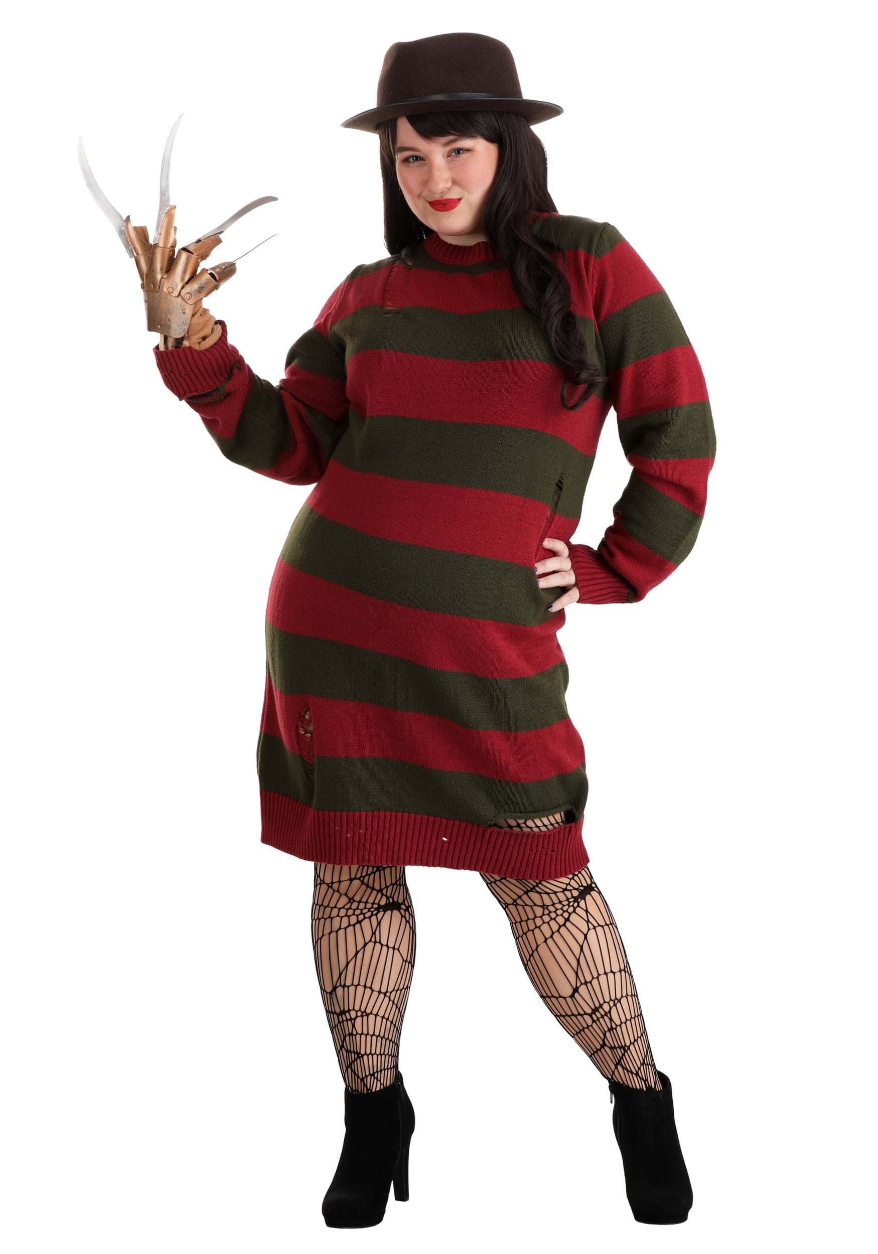 petrolero pensión Electricista Freddy Krueger Plus Size Dress Costume For Adults