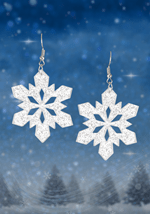 Glitter Snowflake Lucite Earring