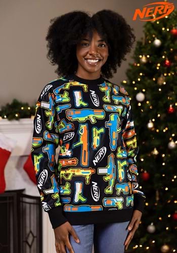 Nerf Gun Sweater for Adults | Holiday Sweaters