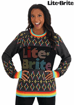Adult Hasbro Lite Brite Christmas Sweater Alt 4